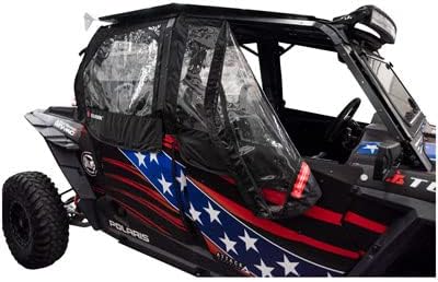 Tusk Racing Heavy Duty Zipperless UTV Magnetic Upper Doors - Fits: Polaris RZR XP 4 1000, XP Turbo 4 Series, (4 Seater) - 2014-2022 - Includes free cargo anchors Black