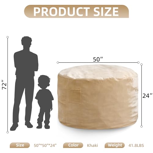 Image of Hobestluk Adults Bean Bag Chair 5FT Big BeanBag Chair Giant Large Oversized