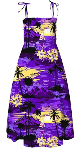 Image of SANGTREE Girls' Women's Summer Sundress Casual Smocked Floral Beach Holiday Dress, 18 Month - XL