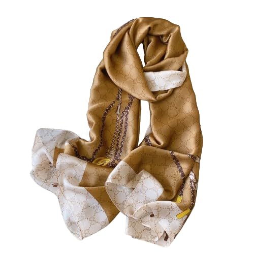 Image of MALINA Women's Polyester Silk Satin Stole Scarf - Soft Lightweight Fashion Wrap, Elegant Floral & Gradient Design, summer stole,Scarf For Women,Premium Stole,Large Size 180x90 cm'
