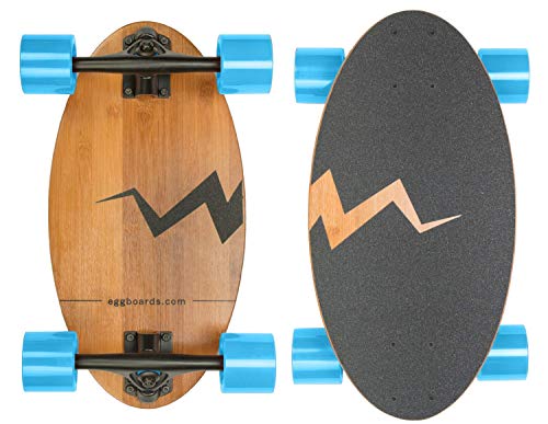 Eggboards Cruiser Skateboard Bamboo Longboard - Wide Small Bamboo Skateboards Ride Like Longboards