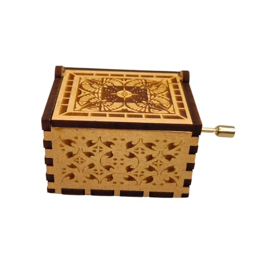 Image of Zesta Sunshine Wooden Musical Box Gift | Vintage Music Crank Mini Collectible for Girlfriend, Boyfriend, Husband, Wife | Unique Musical Gifts for Music Lovers | Classic Wooden Box