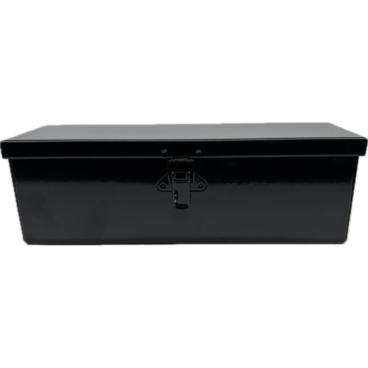 G.L.D. Forniture Boîte à outils 420x140 H 140 mm noir brillant avec porte-cadenas en tôle pliée, soudée et robuste pour tracteurs, 00724145