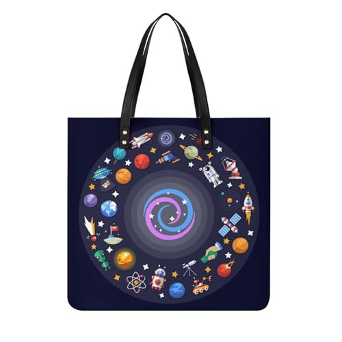 Sac à bandoulière Nébuleuse Cosmique grand sac fourre-tout imprimé galaxie pour femme
