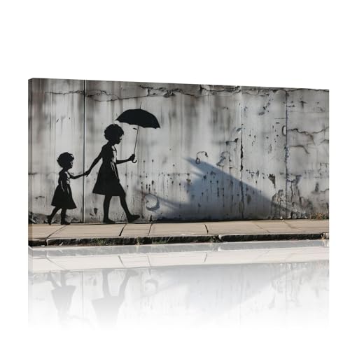 Toile style Banksy graffiti de rêve pour mur contemporain