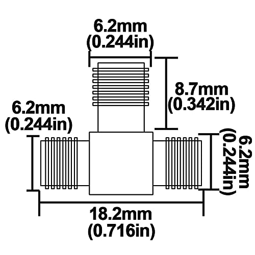 Conector UHF Macho PL-259 a doble Hembra SO239 - Pack 2 miniatura 5