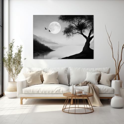 Cuadros de atardecer abstracto para un salón bohemio moderno y relajante 3