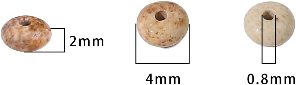 Natural Brown Picture Disk Stone Beads 4x2mm 160pcs Rondelle Loose Semi Gemstone Beads for Jewelry Making Design - Image 5