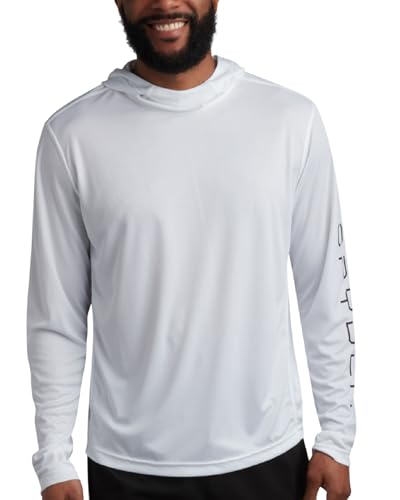 Spyder Mens Long Sleeve Sun Hoodie Shirt - UPF 50+ UV Protection Quick Dry Lightweight Fishing Swim Shirt Rash Guard for Men