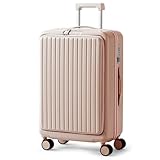 [タンスのゲン] ひるおびで紹介 キャリーケース 多機能 フロントオープン 【Sサイズ 機内持ち込み 大容量 32L 2泊3日】 小型 USBポート TSAロック カップホルダー 軽量 頑丈 スーツケース 84200000(101246)