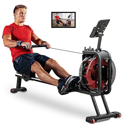 ETONSUNNY Water Rowing Machine, Vertical Tank Rowing Machines with Bluetooth, 330Lbs Weight Capacity, Rower Machine for Home Use with App Compatible and LCD Digital Monitor