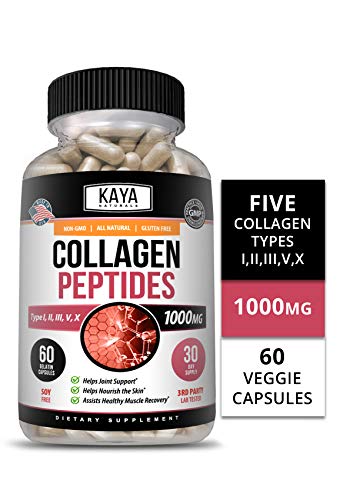 Kaya Naturals Collagen Complex, 60 Count Capsules for Anti-Aging, Hair, Skin, Nails