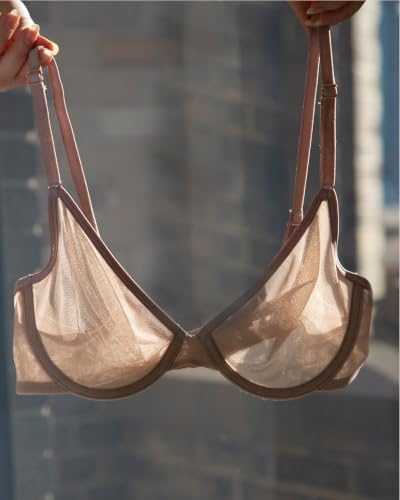 Image of Smart & Sexy Women's Sheer Mesh Demi Underwire Bra - See Through Bras