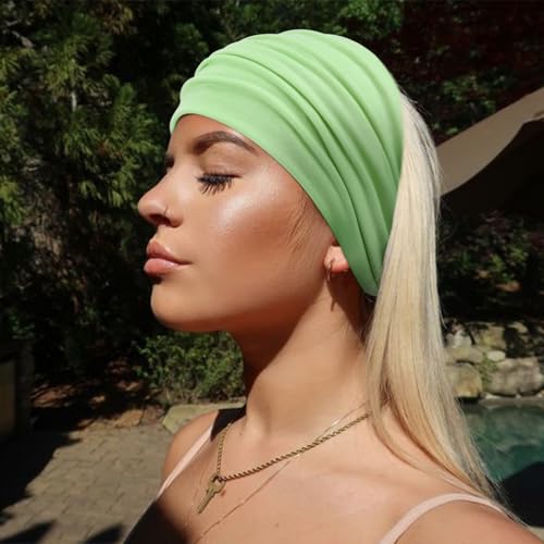 Image of DRESHOW 4 Pack Turban Headbands for Women Wide Vintage Head Wraps Knotted Cute Hair Band Accessories