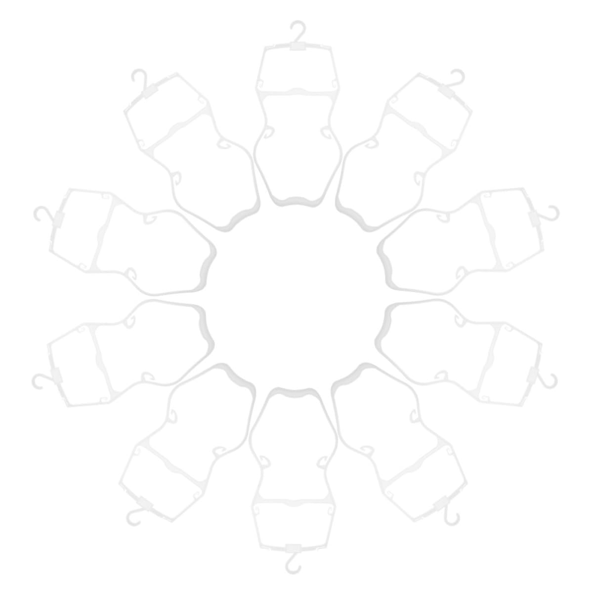 Anneome Antideslizantes 10 Perchas de Plástico de Color Blanco Celebracion Verano para Trajes de Baño Infantiles para Exhibición en Tiendas y Hogar