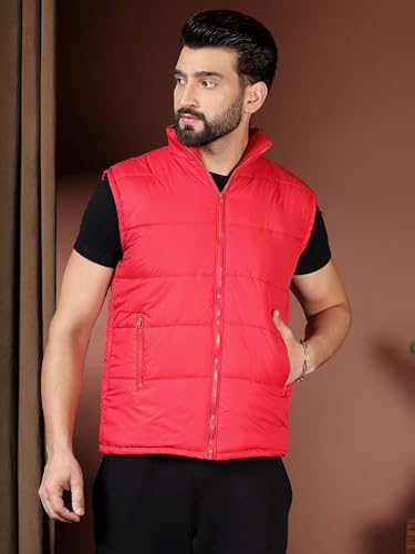 Image of KOTTY Men's Solid Lava Pink Jacket