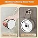 Shower Head Holder, 10-Second No Drill Installation with Strong Suction Cup - Adjustable Height & Angle Bracket for Handheld Showerhead on Tile/Glass - Reusable & Tool-Free for Family Brushed Nickel