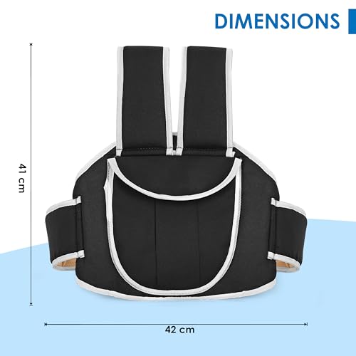 Image of BabyGo Kids Safety Belt for Two Wheeler with Reflective Strips, Portable Baby Safety Belt for 2 Wheeler| Double Buckles for Extra Safety for Kids (Black)
