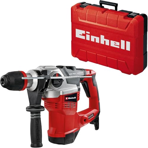 Einhell Martillo perforador TE-RH 38 3F (1050 W, intensidad de impacto 9 J, recepción SDS-Max, tope de profundidad de perforación de metal, potencia de perforación 38 mm en hormigón)
