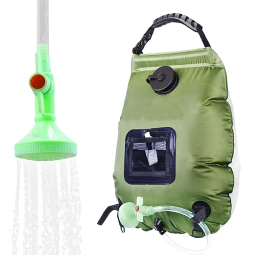 Solar Shower | 20 Litres Detachable Solar Bath Tool with Shower Head and Hose – Bag for Camping – for Home, Travel, Cottage, Garden, Balcony, Patio, Yard, Park