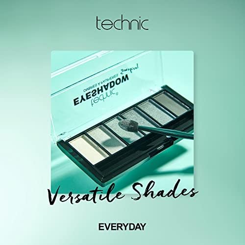 Technic Smokey Eyeshadow Palette - 6 Professional, Long Lasting and Blendable Matte & Shimmer Shades For the Perfect Smokey Eye Look.