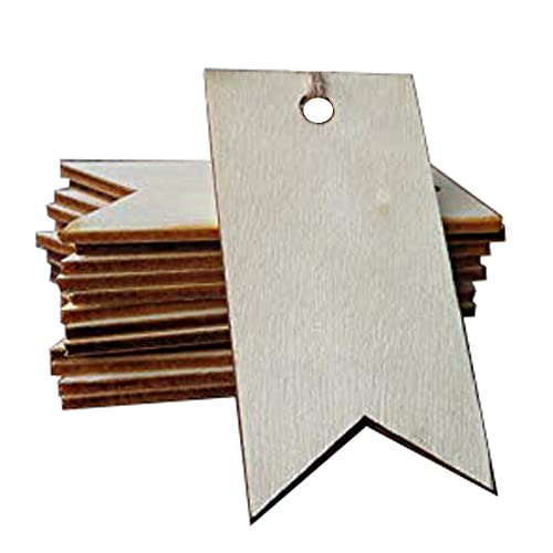 Image of MDF Cutouts | Wooden Cutout for Craft | Pine Wood | Unfinished Tags for Key Chain, Crafts, Xmas, Decorations, Painting | Resin Art Work | MDF Board Cutouts, Rectangle- [50pcs]-[5cmx3.5cm]
