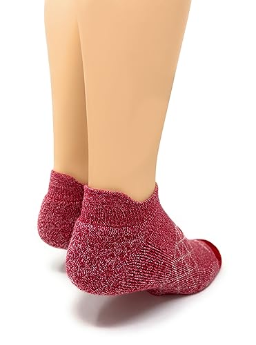 WARRIOR ALPACA SOCKS - All Day - Everyday - Terry Lined - Cushioned - All-Purpose Socks - Unisex (Medium, Red/White - Tab Anklet)2