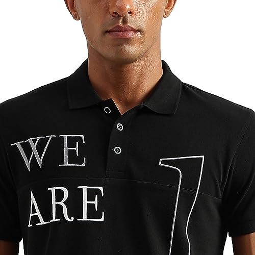 Image of United Colors of Benetton Men's Regular Fit Polo Collar Embroidery Tshirts