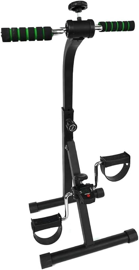 RELEMTRA Mini Exercise Bike, Indoor Fitness Treadmill, Equipment Bicycle Handrail Cycling Stepper Leg Pedal Trainer counting home use folding bike pedal exerciser for rehabilitation