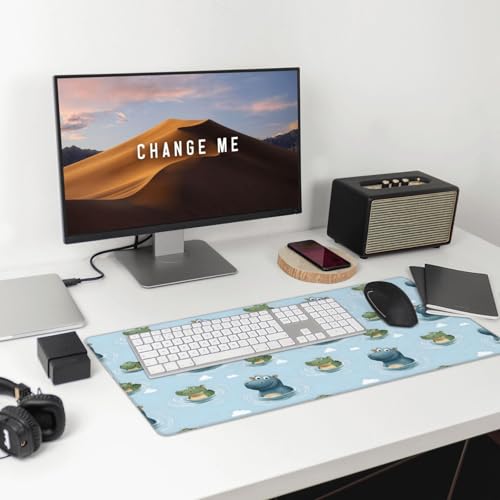 Grand tapis de souris de jeu imprimé hippopotame avec surface de précision - 7