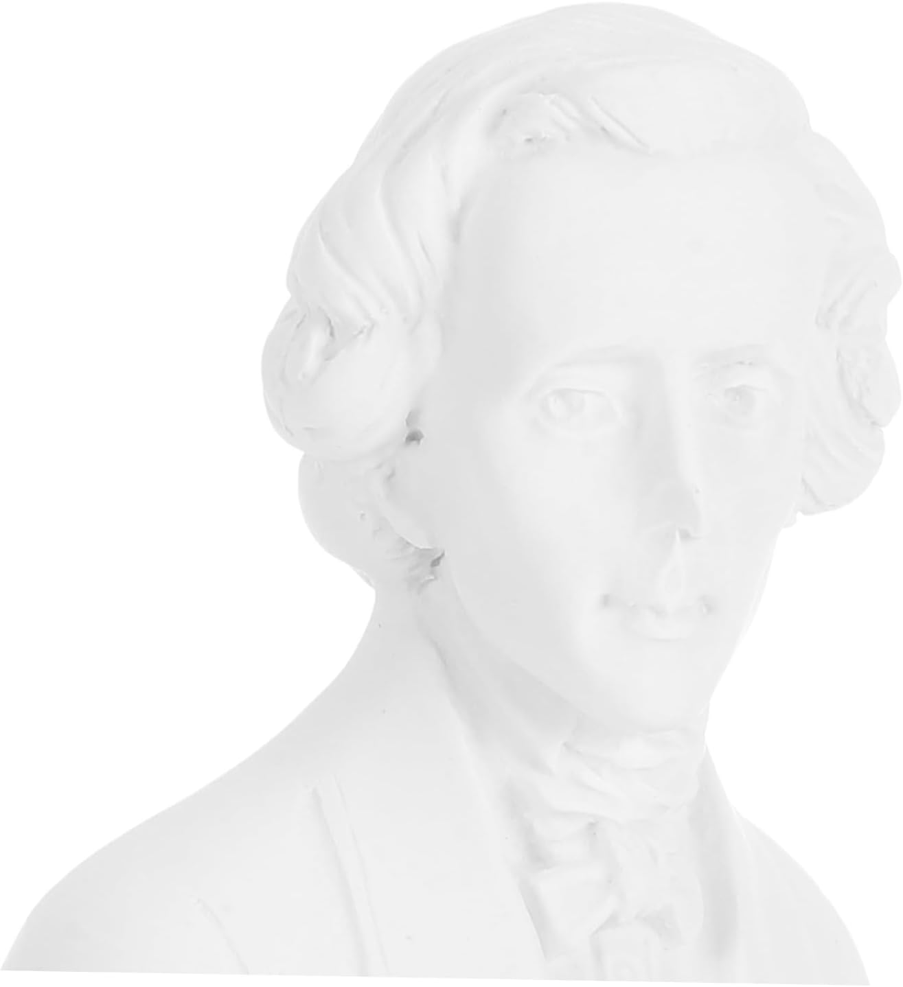 Resin Bust Statue Mini Musician Desktop Decor White
