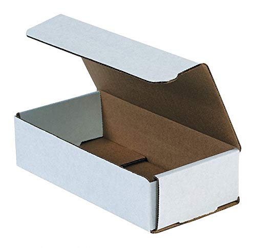 Hoikwo 8x5x5 Shipping Boxes Set Of 25, White Corrugated