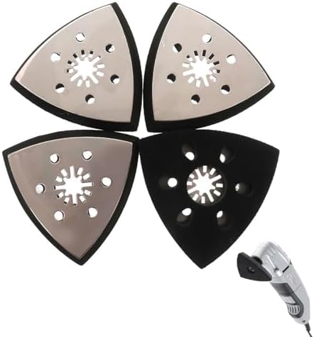 4-teiliges Dreieck Schleifpapier Set 80mm - Für Multitool, Holz & Metall, Mit Klettverschluss