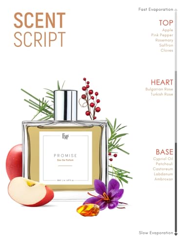 Image of EM5 Promise Unisex Perfume | Woody Earthy Amber Fruity Fragrance | Eau de Parfum Spray | Strong & Long Lasting Scent | Luxury Gift for Him & Her | 50ml