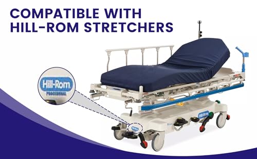 Image of Economy Line Stretcher /Gurney Replacement Mattress with Vinyl Cover - Fits Stryker and Hill-ROM Stretchers and Gurneys