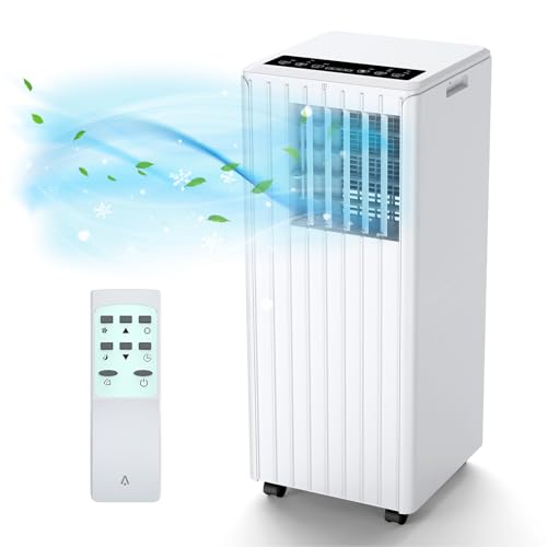 Condizionatore Portatile 9000 BTU/H, 3-in-1 Climatizzatore Clima Mobile con Tubo, Ventilatore, Raffreddamento, Deumidificazione, 24H Timer, Modalità Sleep, 2,6KW, R290, Applicabile da 25 a 44 m²