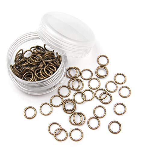 Allinone 10Mm Open Jump Rings Jewelry Findings Box For Diy Craft Jewelry Making Repair (Antique Bronze - 500Pcs) #TOP9