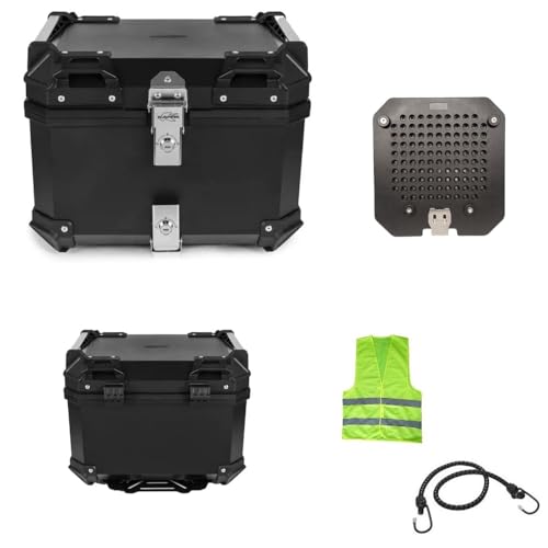 DESCRIZIONE DEL PRODOTTO: + OMAGGI COME IN FOTO DI GILET FLUO + CINGHIA ELASTICA!! -Bauletto 45 litri Kappa in Plastica nero effetto Valigia alluminio con piastra universale -Si monta su tutti i portapacchi con base piana di moto e scooter sia di serie che non. -NON è COMPRESO DI STAFFE PER IL MONTAGGIO, VI DAREMO SOLO LA PIASTRA DI AGGANCIO -Materiale Termoplastica / Policarbonato -Stile Touring, Moto Scooter/Urban/City, Enduro/Adventure -Colore Nero -Sistema di Aggancio Universale -Vo