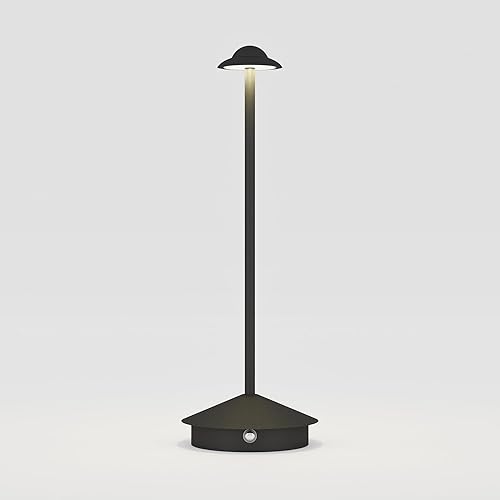 Lámpara de mesa recargable, lámpara de mesa inalámbrica, lámpara inalámbrica táctil regulable en aluminio, lámpara de escritorio con batería de 5000