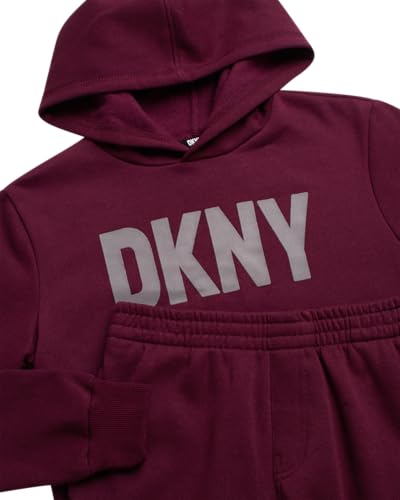 Image of DKNY Boys' Short Set - 2 Piece Soft Fleece Active Hoodie and Running Shorts - Athletic Boys' Matching Outfit Set (Sizes:8-12)