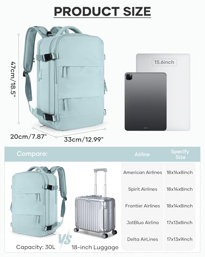 Image of coofay Vacuum Backpack Travel with Pump Vacpack Travel Backpack with Vacuum System Mochila de Viaje Compresion al Vacio Easyvacpack Airbag Backpacks for Traveling Carry on Luggage