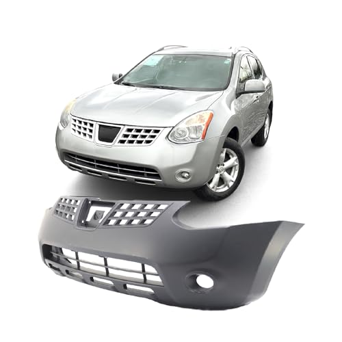 Image of Compatible with Nissan Rogue 2008-2010 Front Bumper Cover | Primed, Without Parking Sensor Holes, Without Tow Hook Hole, Ready to Paint, OEM FBM22JM04J, NI1000251