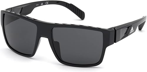 adidas SP0006 - Gafas de sol rectangulares para hombre + paquete con kit de gafas de cortesía de diseñador iWear