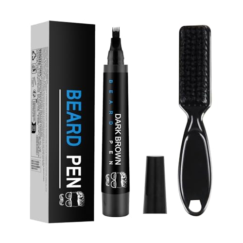 Bolígrafo para barba resistente al agua, herramienta de relleno de precisión, lápiz capilar con acabado natural, aplicador de tinta seguro, kit de aseo con fácil mezcla, necesidades de peinado para el