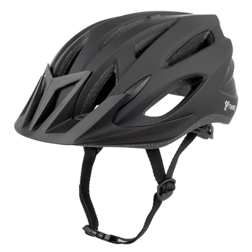 TWIRL Fahrradhelm Gravel ONE, schwarz, modernes Design, optimale Passform durch Fitsystem, Helmpolster, Belüftung, hohe Schlagfestigkeit, leicht, hochwertiges Kunststoff, 54-58 cm