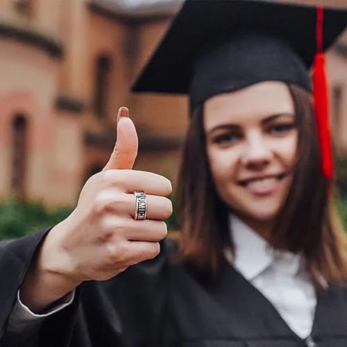 callie Custom Class Ring for Men - Personalized High School College Graduation Ring 2025 2026 with Birthstone, 925 Sterling Sliver, Jewelry Gifts for Son Daughter (With Gift Box)3