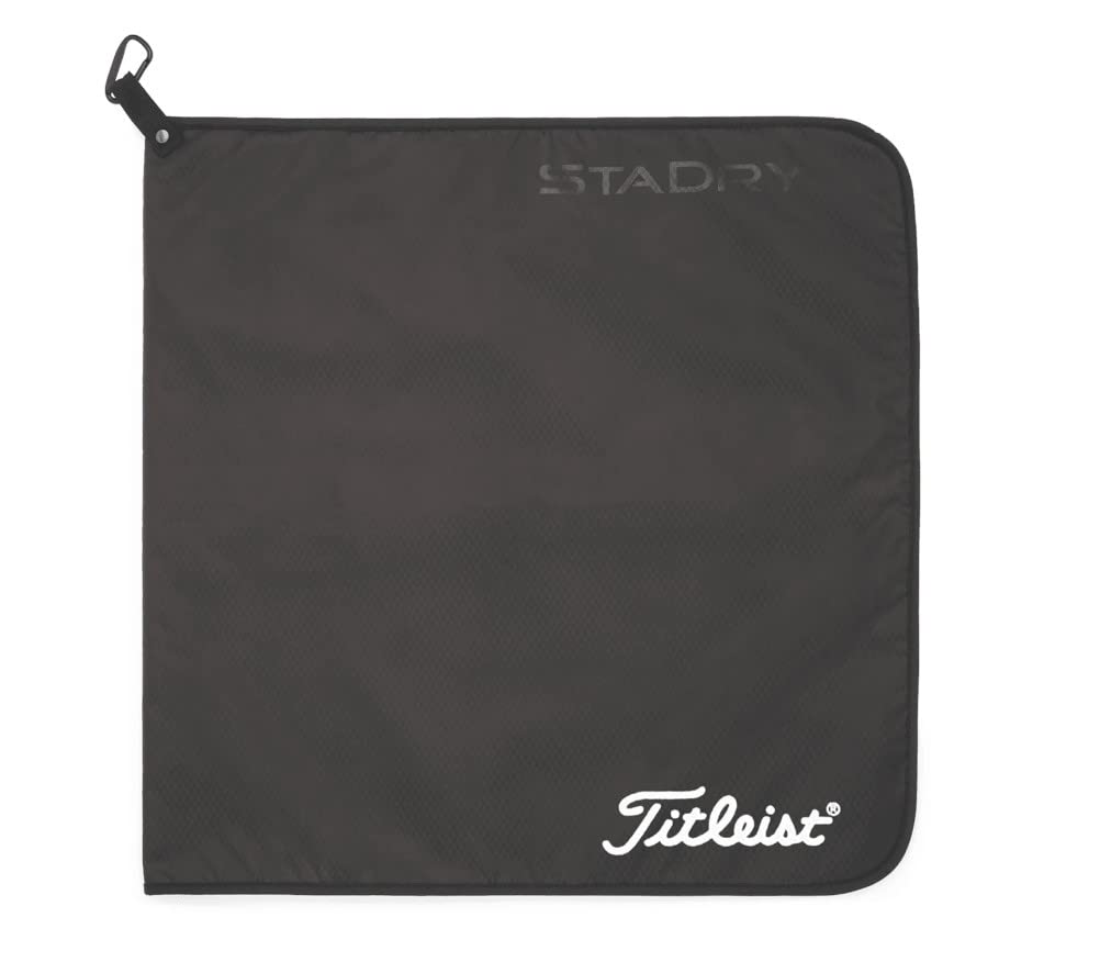 TitleistBlack Towel, Black, 20x20