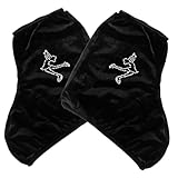 HOODANCOS Fundas Elásticas Protectoras para Patines de Hielo y Hockey Cubre Cuchillas Resistentes Ajustables y Portátiles para Patinaje Artístico y Hockey sobre Hielo de Negro Talla