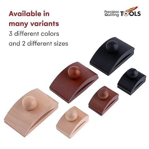 Image of Classy Clamps Quilt Wall Hangers - 4 Small Wood Clips (Dark Wood) and Screws for Wall Hangings - Wall Hanger for Quilts, Tapestry, Rugs and More
