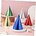KOMBIUDA Vibrant Paper Cone Hats 15pcs Birthday Party Favors Decorative Birthday Headdress Festive Adult Boys and Girls Party Hats Gold Silver Green Blue Red